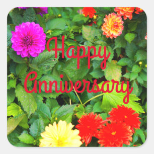 Joyeux Anniversaire Divers Stickers Dahlias #1-1