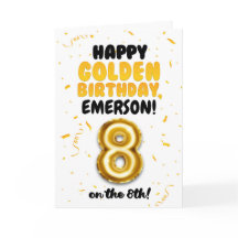 Joyeux anniversaire d'or, carte d'anniversaire pou