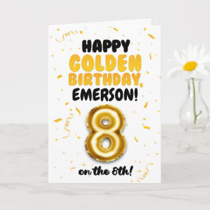 Joyeux anniversaire d'or, carte d'anniversaire pou