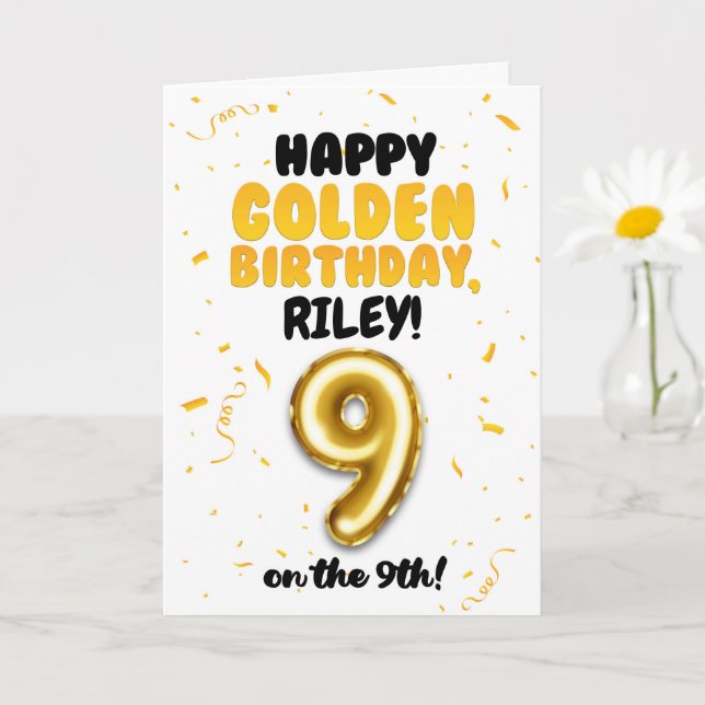 Joyeux anniversaire d'or, carte d'anniversaire pou (Petite plante)