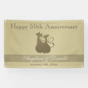 Joyeux Anniversaire d'or Mariage, Bannière de coup