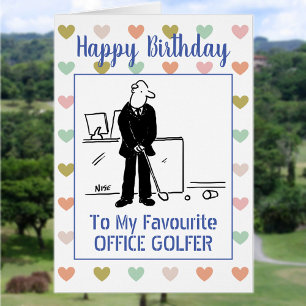Joyeux Anniversaire du bureau Golfer
