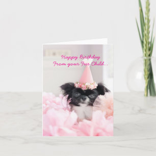 Joyeux Anniversaire du chien Carte de vacances pli