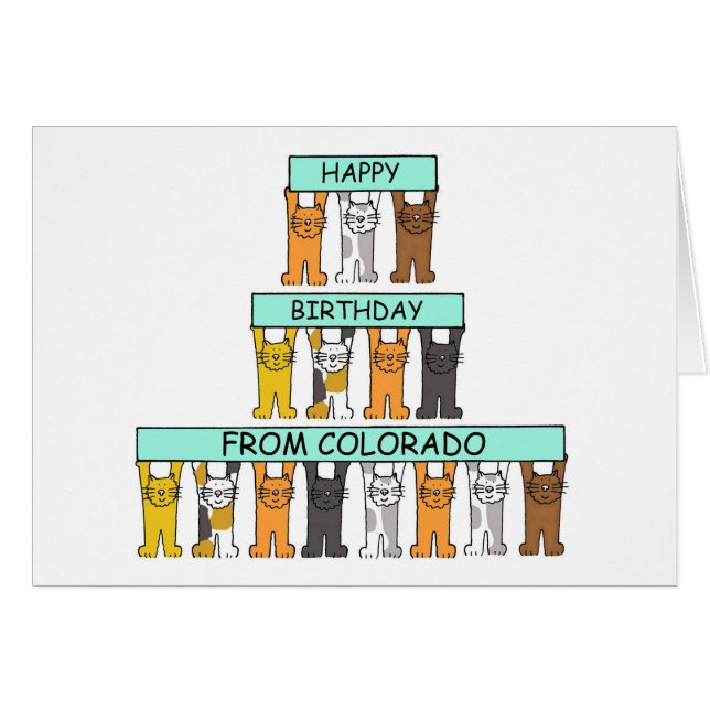 Joyeux anniversaire du Colorado Cartoon Cats (Devant horizontal)