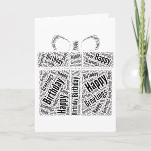 Joyeux Anniversaire Élégant Carte Amusante Word Ar