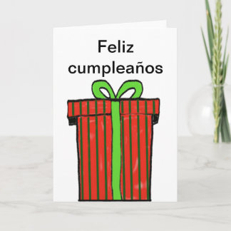 Joyeux anniversaire en Carte Espagnole