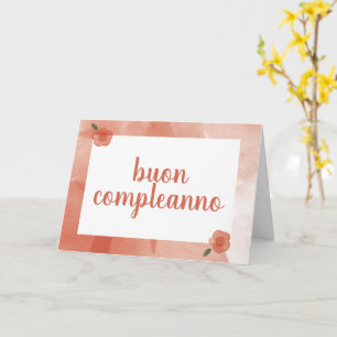 Joyeux anniversaire en carte italienne