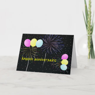 Joyeux anniversaire en français Carte