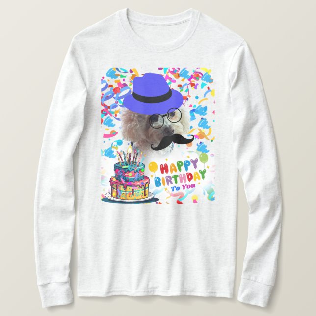 Joyeux Anniversaire Faites Un T-Shirt De Poodle So (Design devant)