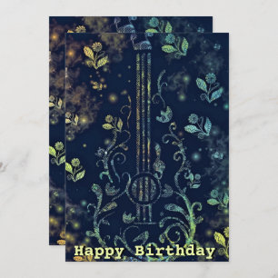 Joyeux anniversaire - Fleurs Guitare Art