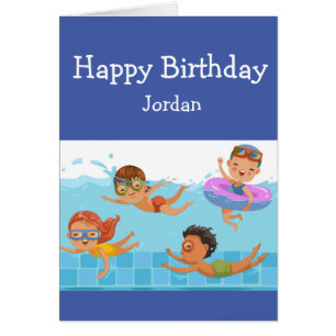 Joyeux Anniversaire Garçon Fille Aime Nager