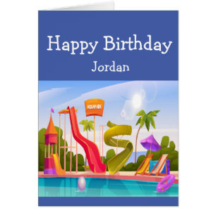 Joyeux Anniversaire Garçon Girl Loves Water Park