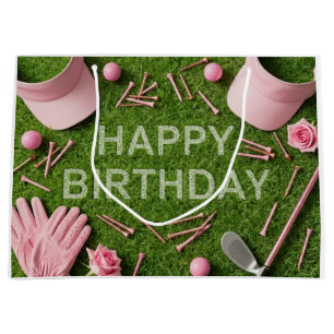 Joyeux anniversaire Golf Happy sur grand sac cadea