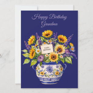 Joyeux Anniversaire Grand-mère. Carte de vœux