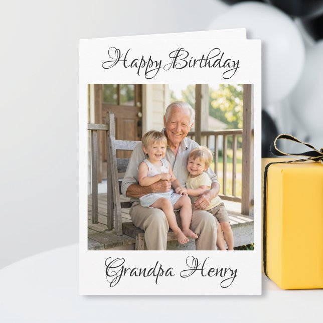 Joyeux Anniversaire Grand-Père Modèle de Photo Per (Créateur téléchargé)