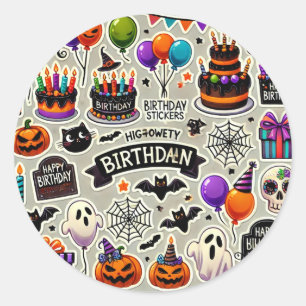 Joyeux anniversaire Halloween stickers jour