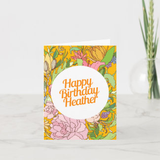 Joyeux Anniversaire Heather | Carte d'anniversaire