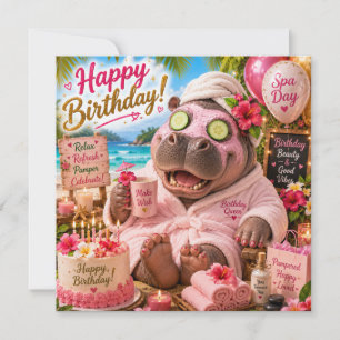 Joyeux Anniversaire Hippopotame Jour de Spa à la P