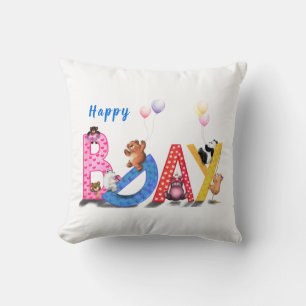 Joyeux Anniversaire Jeu Oreiller Bébé Bears Party