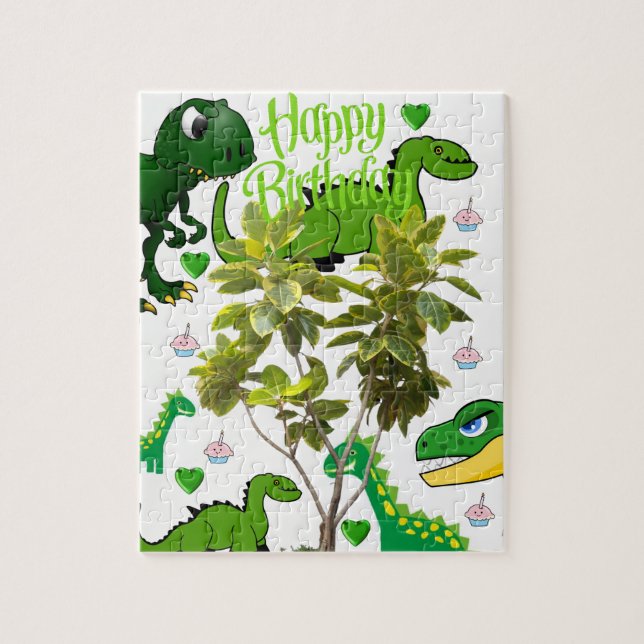 Joyeux anniversaire Jigsaw Puzzle Dinosuar (Vertical)