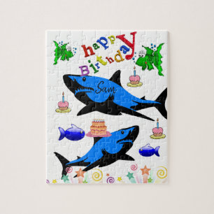 Joyeux anniversaire Jigsaw Puzzle requin