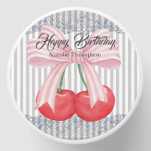 Joyeux anniversaire joli bleu poussiéreux rayures