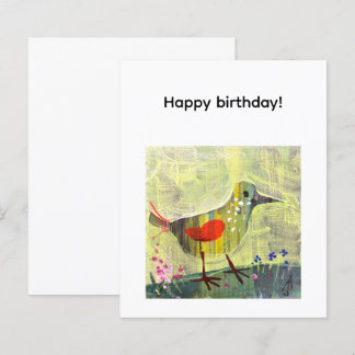 Joyeux anniversaire, joli oiseau, art contemporain