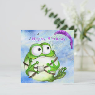 Cartes Drole Grenouille D Anniversaire Zazzle Fr