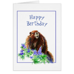 Joyeux anniversaire Jour de la marmotte Humour Art