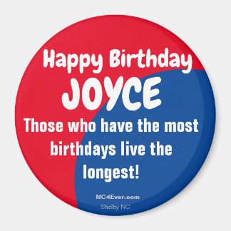 Joyeux Anniversaire JOYCE Refrigerator Magnet