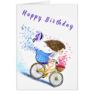 Cartes De Vœux Dessin Velo Zazzle Fr