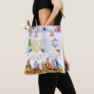 Joyeux anniversaire Joyeux Noël Sacs fourre-tout d