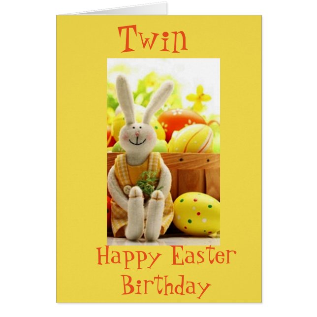 ***JOYEUX ANNIVERSAIRE JUMEAU** À PÂQUES À VOUS!!! (Devant)