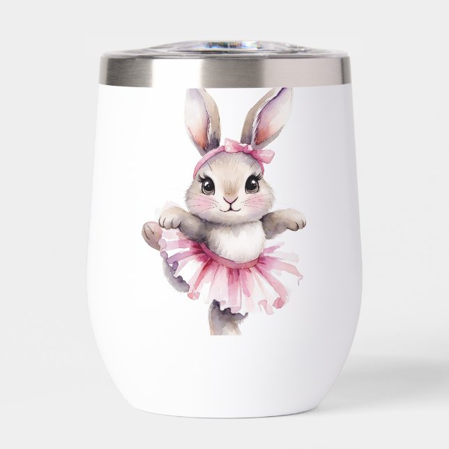 Joyeux Anniversaire Lapin Ballerine Aquarelle  (Avant)