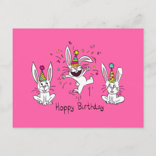 Joyeux Anniversaire Lapin de Pâques Carte Postale