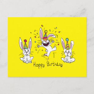 Joyeux Anniversaire Lapin de Pâques Carte Postale
