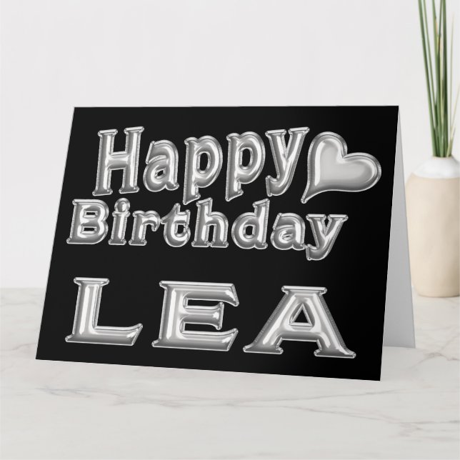 Joyeux anniversaire Lea carte de voeux à poser (Devant)