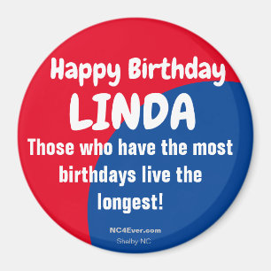 Joyeux Anniversaire LINDA Refrigerator Magnet