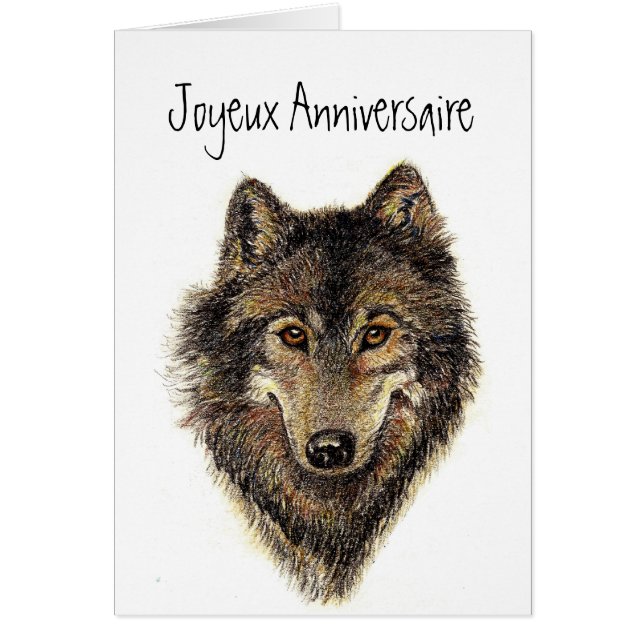 Joyeux anniversaire, Loup, Loups, Sauvage, Nature, (Devant)