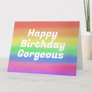 Joyeux anniversaire magnifique carte arc-en-ciel