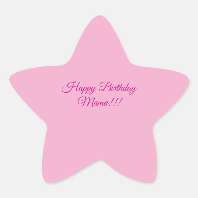 Joyeux Anniversaire Maman Autocollant | Étoile Ros (Devant)
