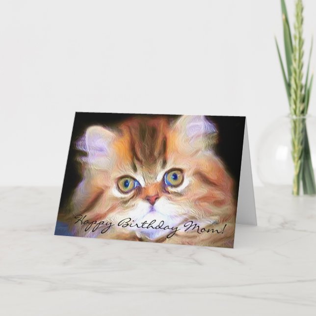 Joyeux anniversaire Maman Kitten carte de voeux (Devant)