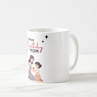 Joyeux Anniversaire Maman Mug - Design floral élég