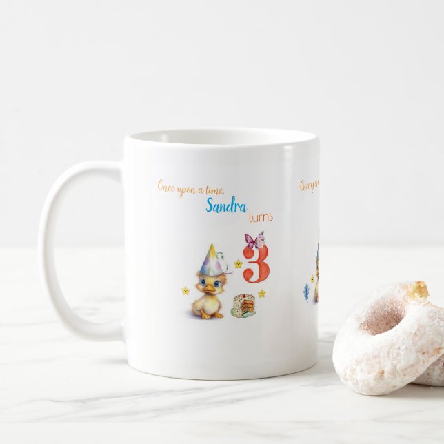 Joyeux Anniversaire Mignonne Fille Gâteau Mug (Avec donut)