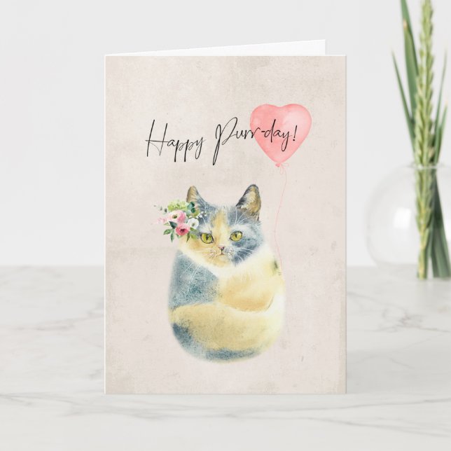 Joyeux anniversaire minou, carte d'anniversaire po (Devant)