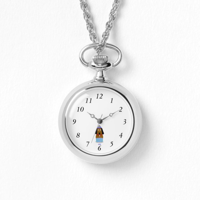 Joyeux Anniversaire Montre Collier Argent (Recto)