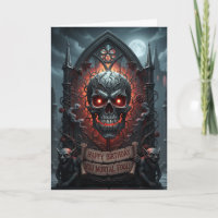 Joyeux Anniversaire, Mortel Fou ! Carte de Crâne G