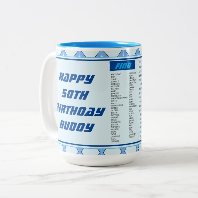 Joyeux Anniversaire Mug (Devant gauche)