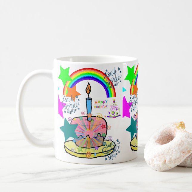 Joyeux Anniversaire Mug (Avec donut)