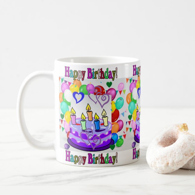 Joyeux Anniversaire Mug (Avec donut)